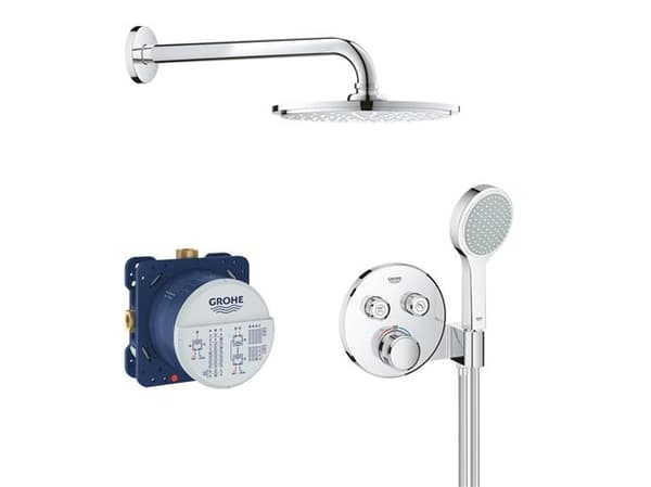 GROHE 34743000, 28,6 cm, 1,25 m, Vegg, Kromfarget