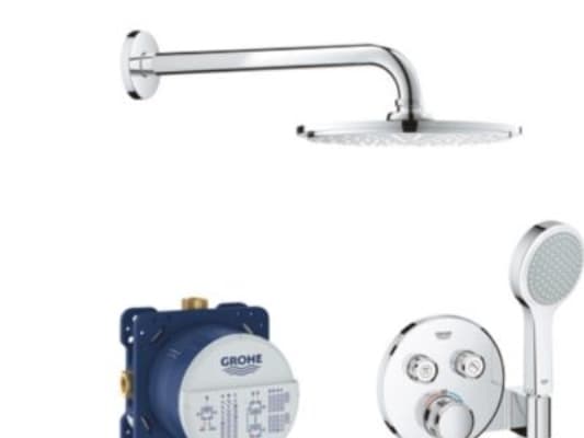 GROHE 34743000, 28,6 cm, 1,25 m, Vegg, Kromfarget
