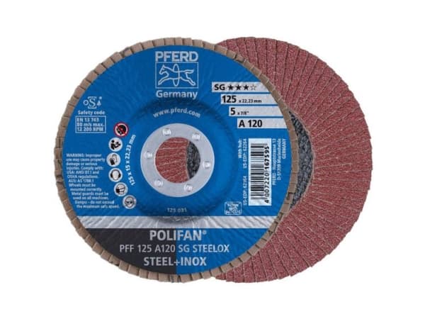 PFERD 67612125, 2,22 cm, 12,5 cm, 12200 kierrosta minuutissa, 120 g, 10 kpl