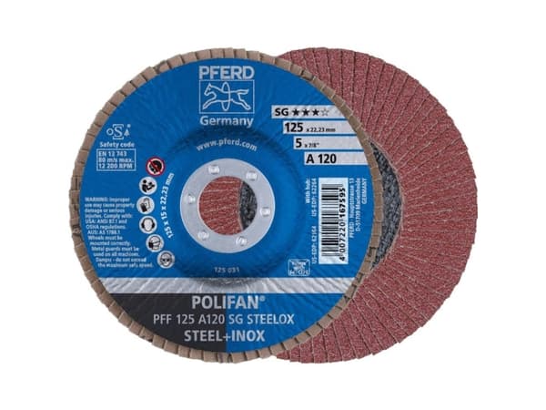 PFERD 67612125, 2,22 cm, 12,5 cm, 12200 kierrosta minuutissa, 120 g, 10 kpl