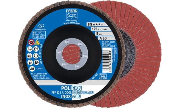 PFERD 67656125, 2,22 cm, 12,5 cm, 12200 RPM, 60 g, 10 stykker