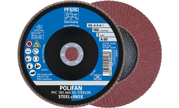 PFERD 67706185, 2,22 cm, 18 cm, 8500 kierrosta minuutissa, 60 g, 10 kpl