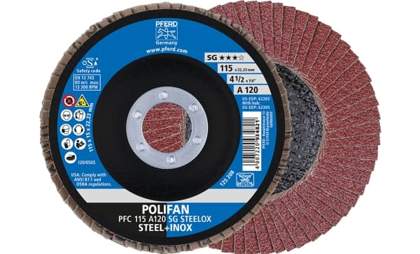 PFERD 67749115, 2,22 cm, 11,5 cm, 13300 RPM, 120 g, 10 stykker