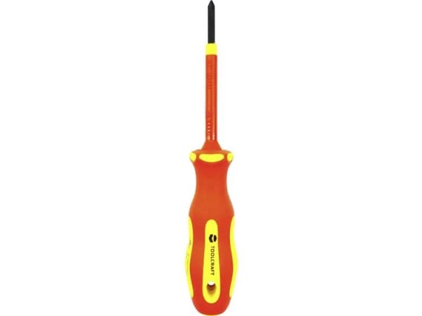 TOOLCRAFT PH0 TO-5345748 VDE, Elektronik och finmekanik, Verkstad Stjärnskruvmejsel PH 0 Bladlängd: 60 mm