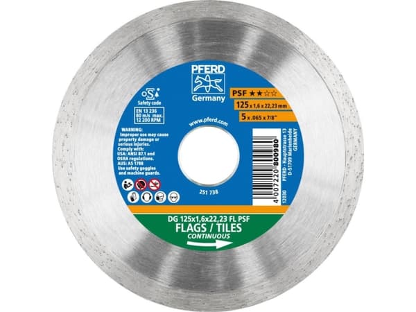 PFERD 68000012, 2,22 cm, 1,6 mm, 12200 RPM, Tyskland, 140 g, 155 mm