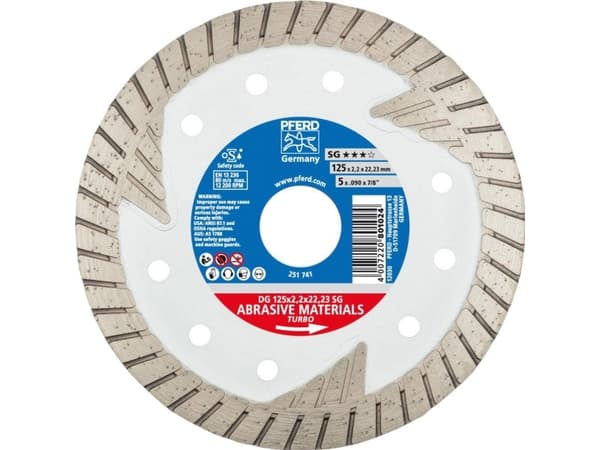 PFERD DG 125 x 2,2 x 22,23 SG - PFERD - 2,22 cm - 12200 rpm - 1 kpl (68000022)