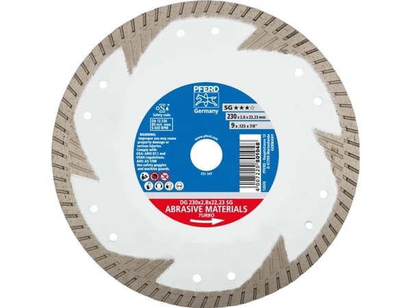 PFERD 68000024, 2,22 cm, 2,8 mm, 6600 RPM, Saksa, 710 g, 262 mm