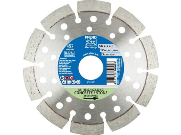 PFERD 68000042, 2,22 cm, 2,4 mm, 12200 RPM, Tyskland, 159 g, 155 mm