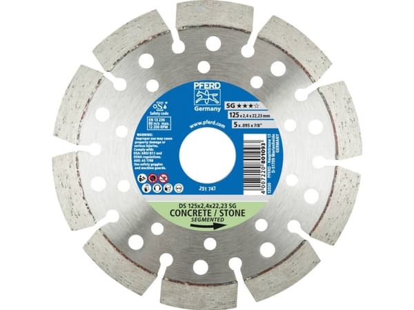 PFERD 68000042, 2,22 cm, 2,4 mm, 12200 RPM, Tyskland, 159 g, 155 mm
