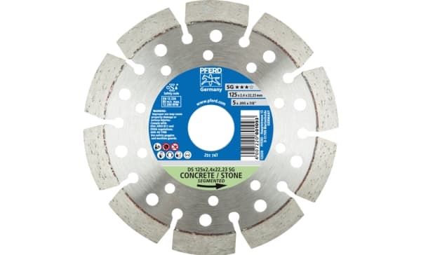 PFERD 68000042, 2,22 cm, 2,4 mm, 12200 RPM, Tyskland, 159 g, 155 mm