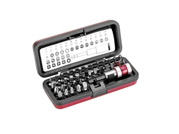 Cimco 113158, Støpselsett, 1/4", Metrisk, 4,4.5,5,5.5,6,7 mm, T10, T15, T20, T25, T27, T30, T40, PH1, PH2, PH3, PZ1, PZ2, PZ3