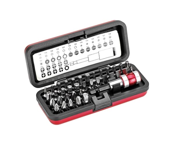 Cimco 113158, Støpselsett, 1/4", Metrisk, 4,4.5,5,5.5,6,7 mm, T10, T15, T20, T25, T27, T30, T40, PH1, PH2, PH3, PZ1, PZ2, PZ3