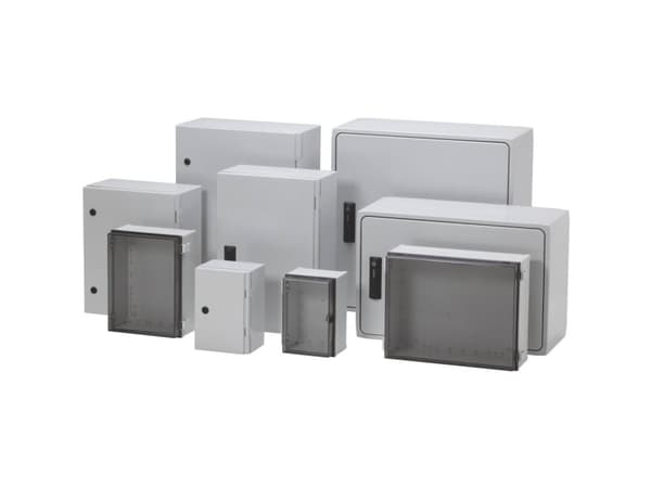 Fibox CAB PC 604022 G Seinäasennuskotelo, asennuskotelo 600 x 400 x 220 Polykarbonaatti Vaaleanharmaa (RAL 7035) 1 kpl