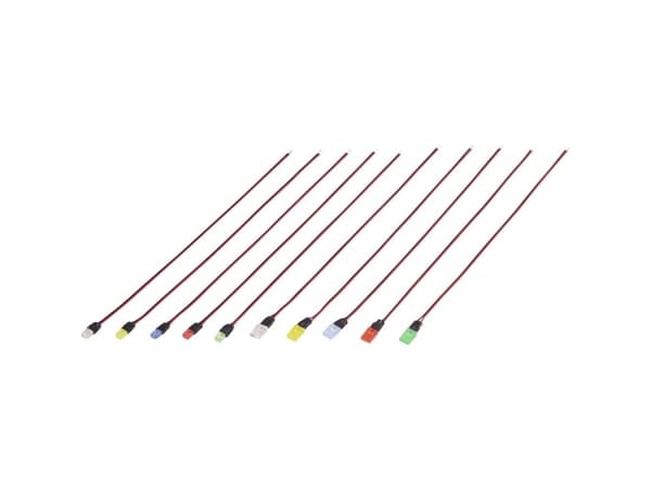 TRU COMPONENTS TC-6649288 LED-valikoima Keltainen, Sininen, Punainen, Standardi vihreä (silkkimatto), Valkoinen neliöalusta