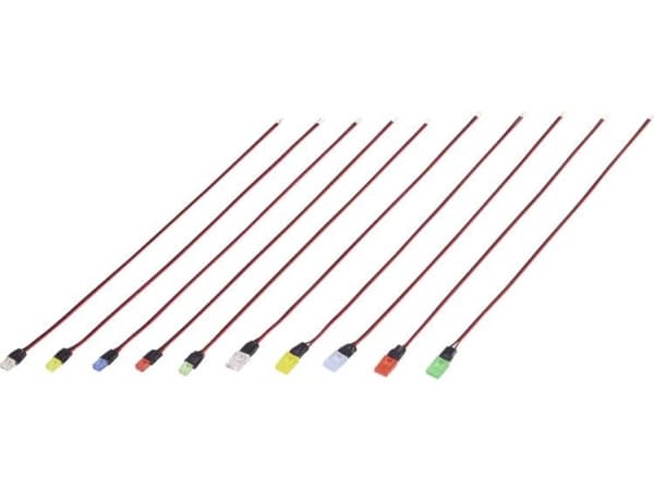 TRU COMPONENTS TC-6649288 LED-valikoima Keltainen, Sininen, Punainen, Standardi vihreä (silkkimatto), Valkoinen neliöalusta