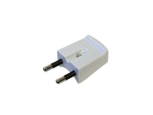 Vahvistettu pistoke litteä, ilman maadoitusta, 16A 250V IP20, polykarbonaatti - väri harmaa