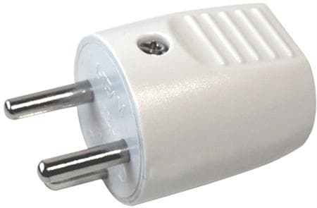 Vahvistettu pistoke pyöreä, maadoitettu, 13A 250V IP20, polykarbonaatti - väri valkoinen