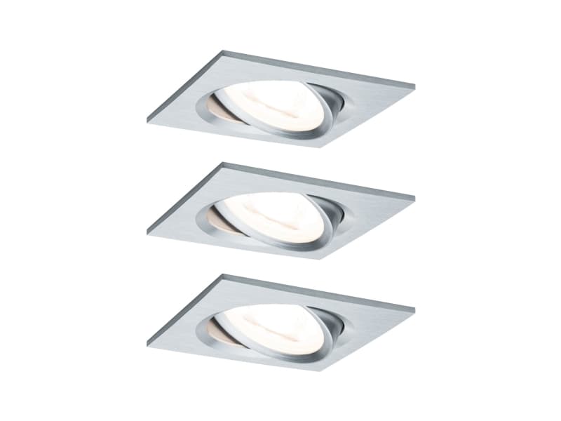 Paulmann Nova, 3 lampor, LED, 2700 K, 650 LM, IP23, Gjuten aluminium