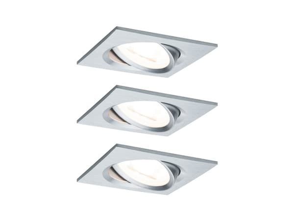 Paulmann Nova, 3 pære(r ), LED, 2700 K, 650 lm, IP23, Alumiini Alumiini