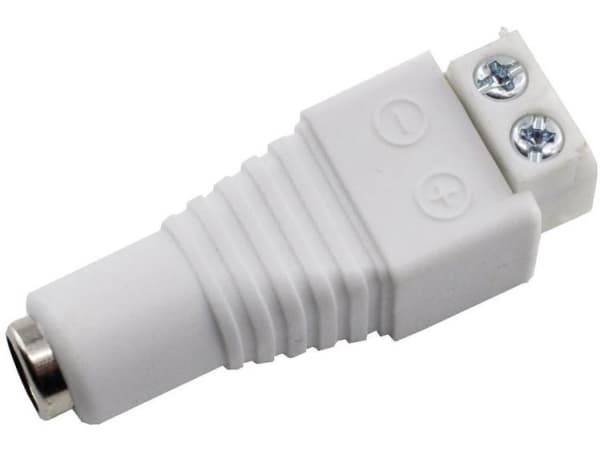 TRU COMPONENTS DC14-F-WT Pienjänniteliitin Liitäntä, suora 5,5 mm 2,1 mm 1 kpl 1 kpl