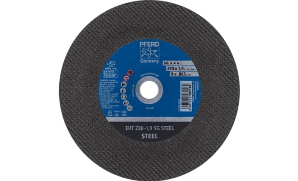 PFERD 61328131, 2,22 cm, 23 cm, 1,9 mm, 6600 RPM, 25 stykker