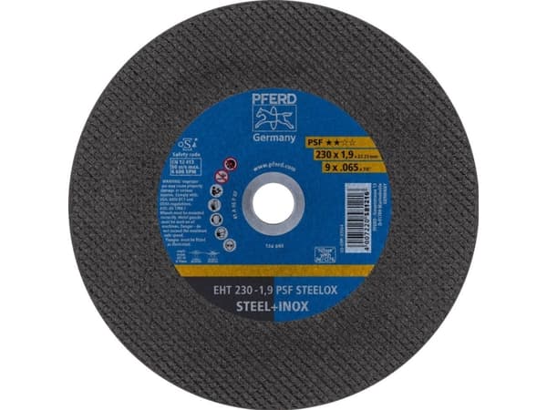 PFERD EHT 230-1,9 PSF STEELOX, Terästä, Ruostumaton teräs, PFERD, 23 cm, 6600 RPM, 25 kpl