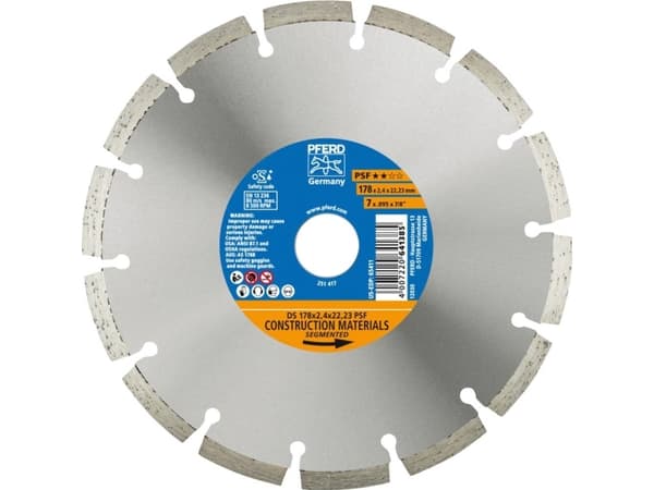 PFERD 68017221, 2,22 cm, 2,4 mm, 8600 RPM, Tyskland, 376 g, 214 mm