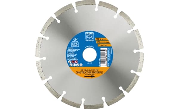 PFERD 68017221, 2,22 cm, 2,4 mm, 8600 RPM, Tyskland, 376 g, 214 mm