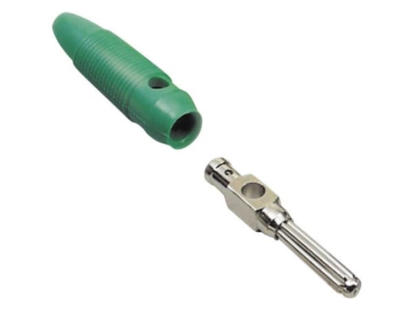 TRU COMPONENTS Bananstik Stik, lige Stift-diameter: 4 mm Grøn 100 stk