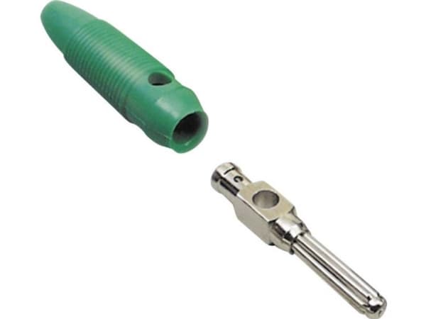 TRU COMPONENTS Bananstik Stik, lige Stift-diameter: 4 mm Grøn 100 stk