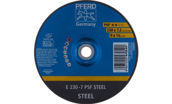 PFERD 62023634, 23 cm, 7,2 mm, 6600 RPM, 10 kpl