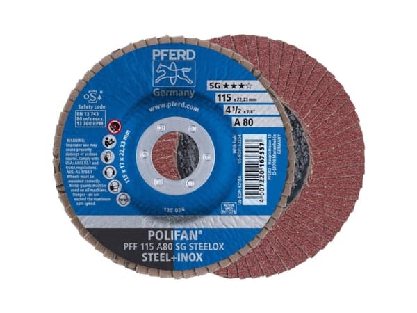 PFERD PFF 115 A 80 SG STEELOX, Metalli, 13300 RPM, 11,5 cm, 10 kpl