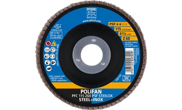 PFERD 67766115, 11,5 cm, 13300 kierrosta minuutissa, 60 g, 10 kpl