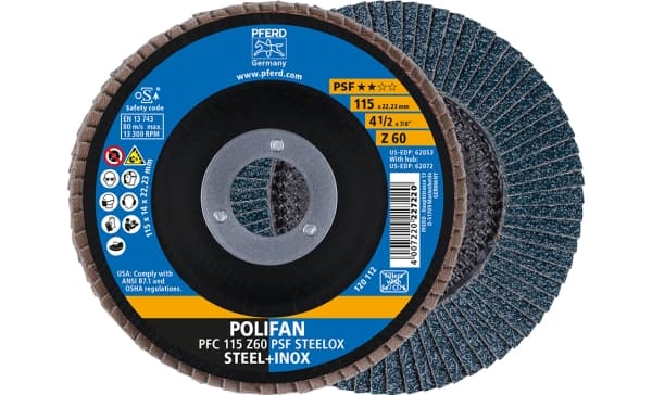 PFERD 67766115, 11,5 cm, 13300 kierrosta minuutissa, 60 g, 10 kpl