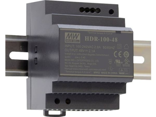 MEAN WELL HDR-100-12, 85 - 264 V, 100 W, 12 V, 7,1 A, RoHS, 70 mm