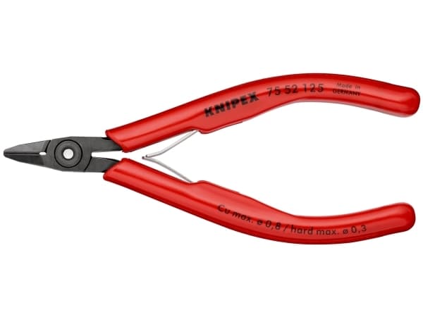 Knipex 75 52 125, Avbitertang, 1,05 cm, 1,4 cm, 5,5 mm, 0,8 mm, Stål