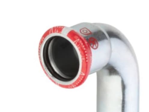 22mm FZ bøjn. 90° - pres/glat St . Til varme- og kølesystemer