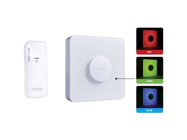 m-e modern-electronics 41162 Trådlös dörrklocka Komplett uppsättning Belyst