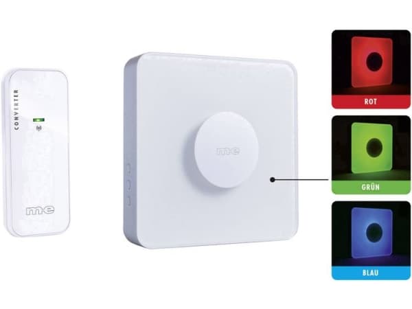 m-e modern-electronics 41162 Trådlös dörrklocka Komplett uppsättning Belyst