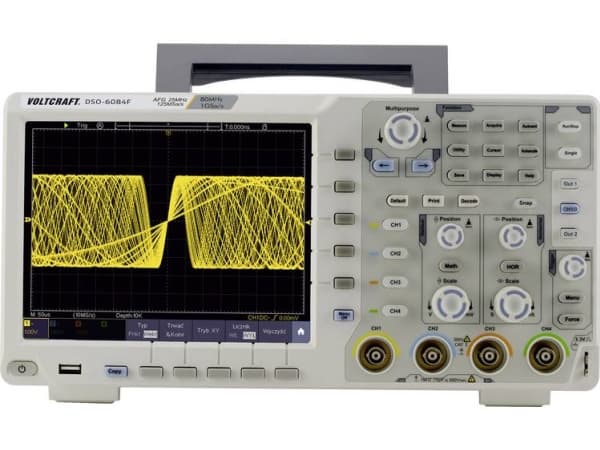 VOLTCRAFT DSO-6084F Digitaalinen oskilloskooppi 80 MHz 4-kanavainen 1 GSa/s 40000 kpts 8-bittinen digitaalinen muisti (DSO), funktion generaattori (V