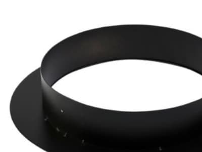 Metalbestos skorsten uØ 200mm murbøsning, 50mm flange sort