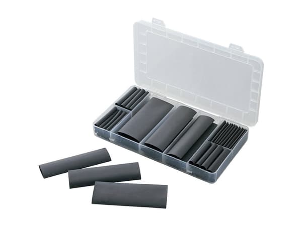 TRU COMPONENTS 1566430 Krympeslangesortiment Sort Krympningshastighed:4:1 61 Teile