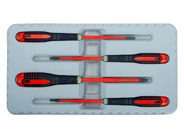 Bahco skruvmejseluppsättning ERGO "Slim Blade", 4 stycken, Torx