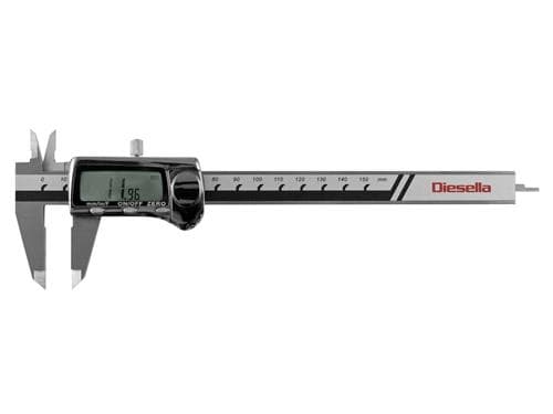 Digitalt skjutmått 0-150 x 0,01 mm med bråkfunktion och käftlängd 40 mm