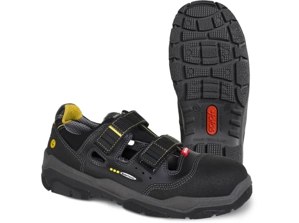 Ejendals 1510 Antislip, Unisex, Safety shoes, Svart, Grå, Gult, EUE, Polyuretan (PU), Gummi, PU lær