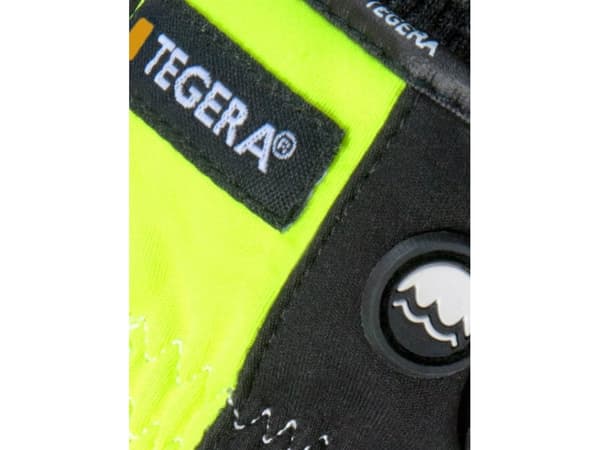 Ejendals TEGERA 293, Arbetshandskar, Svart, Vit, Gul, Vuxen, Vuxen, Latex, Läder, Polyester
