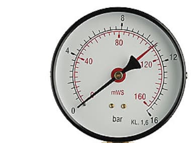1/2" x 80 mm Manometri 1 bar/10VS