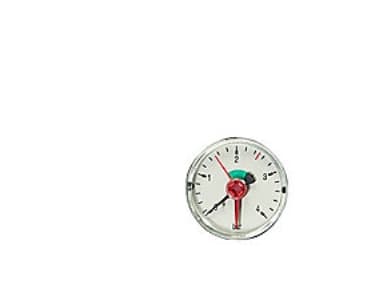 Manometer Ø50 - 1/4'' (bag), 0-4 bar og m/stilleviser