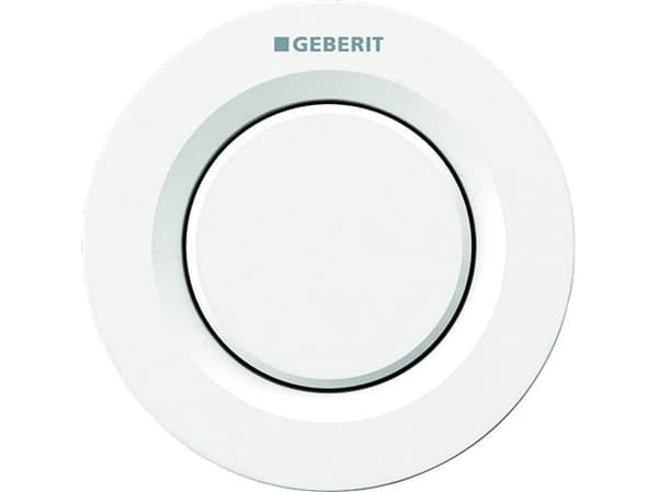 Geberit fjernb.Omega01 Hvid in - Pneumatisk, t/enkeltskyl, indbygget betjening: Alpin-hvid