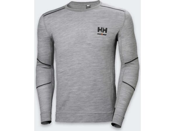 HH Workwear Lifa Merino uld undertrøje med lange ærmer 75106 grå XL